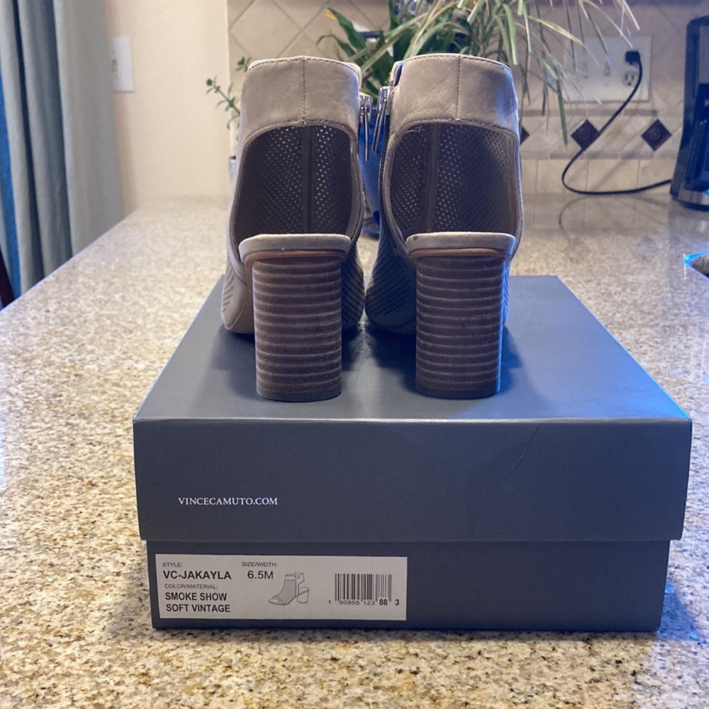 Vince Camuto Suede Open Toe Booties - image 3